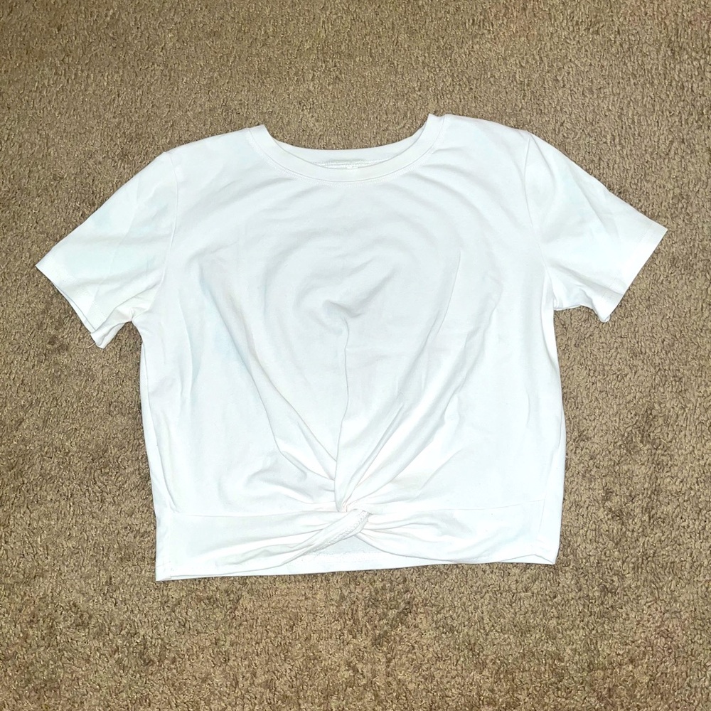 Fitted White Crop Top